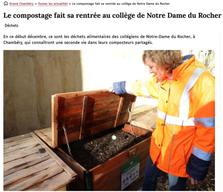 Article compostage collège La Falaise