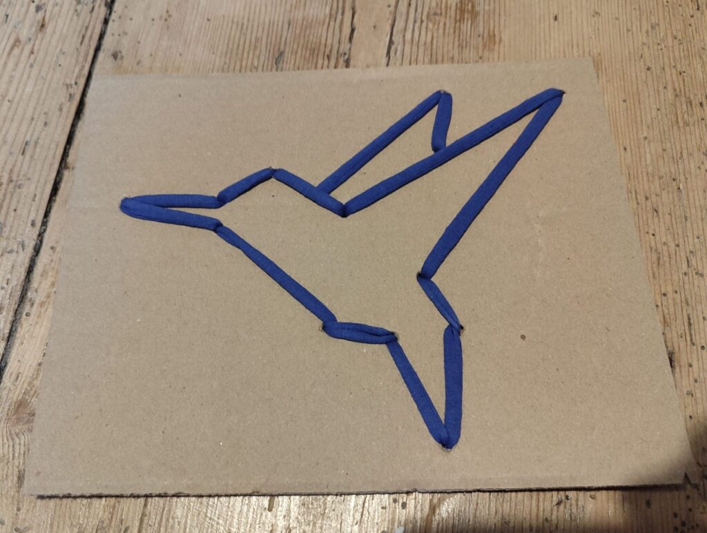 Carte à broder oiseau