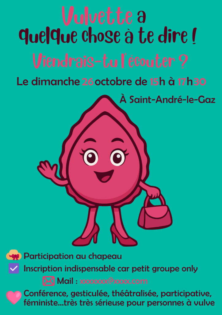 Affiche atelier Vulvette modèle disco