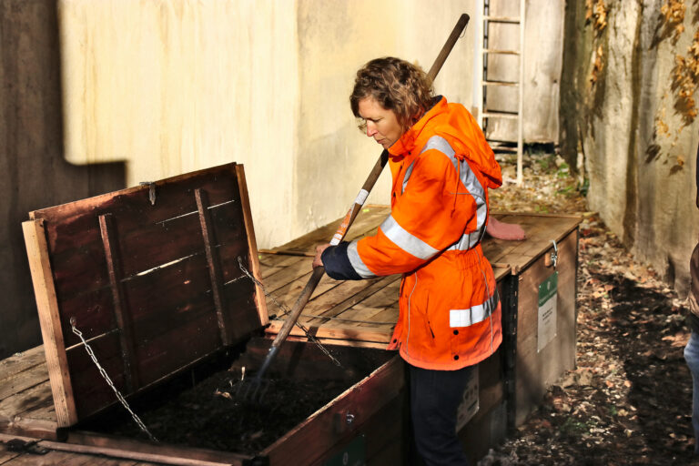 Brassage du site de compostage