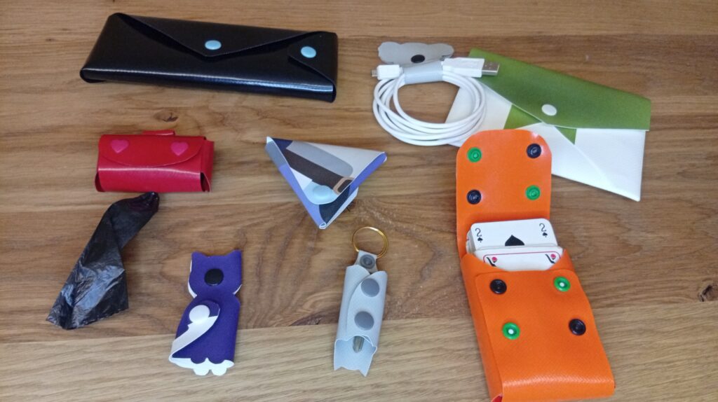 Divers créations en bâche de recup'